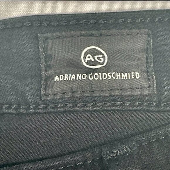 AG Adriano Goldschmied The Angel Boot Cut Low Rise Jeans Black Denim Size 25R - Picture 6 of 14